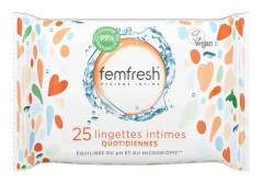 Femfresh - 507498 - Daily Intimate Wipes, Aloe Vera - Calendula - 25 Wipes