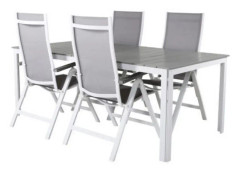 Utebord / Matbord Parma 200x100 cm - Grå / Vit