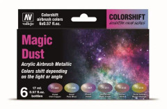Vallejo - 77.09 - Magic Dust 077090 Set med 6 färgsatser för modellering 17 ml