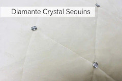 Paoletti kuddfodral - NEWDIAM/CC8/CRE - New Diamante C/Case 55X55 Cream, Polyester, Sahne, 55x55cm