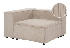 Hörnmodul Ljusbrun Manchester 1-sits Soffa Sektion Modern Enkelsits Vardagsrum