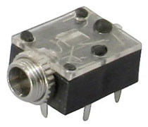 TRU COMPONENTS 1559785 Jackplugg 3,5 mm Anslutning, infälld montering horisontell Stiftantal: 3 Stereo Svart 1 st