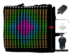 LED Gardinljus, Smart Bluetooth-kontroll, DIY Fotovisning, , 1MX1M 400 LEDs, eu plug
