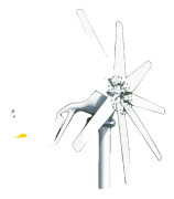 Vindturbin generator, 1000w effektutgång, fri energiproduktion, 24V, Endast Vindkraftverk, 1000W