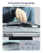 ZGA BG-01 Waterproof Laptop Handbag, Size:16 inch(Grey)
