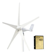 Vindturbingeneratorpaket, 600W effektutgång, gratis MPPT-kontroller, 24V, 5 vindblad, 600W