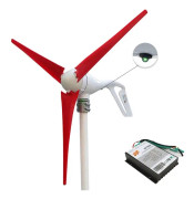 Vindturbingeneratorpaket, 400W effektutgång, PWM-kontroll, 24V, 6 vita blad, 400W