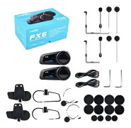 Motorcykelhjälm Headset, 6 Riders Kommunikation, FM Radio Integration, 1 st FX6