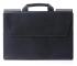 Leather Portable Briefcase Type Laptop Bag with Stand Function(Black)