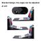 Leather Portable Briefcase Type Laptop Bag with Stand Function(Black)