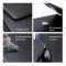 Leather Portable Briefcase Type Laptop Bag with Stand Function(Black)