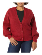 Essentials cardigan - AEW30062F21-Dred-Large - Amazon Soft Touch Cotele Cardigan för kvinnor