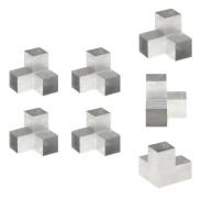 The Living Store Stolpbeslag 4 st Y-form galvaniserad metall 101x101 mm