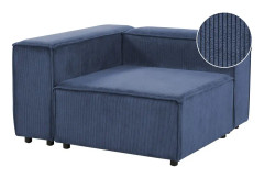 Hörnsektion 1-sits Blå Klädd Sittmodul Armstödslös Vardagsrum Modern Design