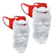 Jultomten LejonKnight Santa Claus Skäggdräkt för vuxna Cosplay Festdekoration Julklapp Julmask 2st- Lefou Sunmostar