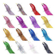 Shxx 36 tums hårglitter Glittrande glitter glitter Fairy Hair Extensions Värmebeständig Party Highlight Xq-bs90