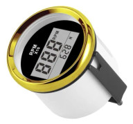 HURRISE Bilvarvräknare Varvräknare Mätare 0-9990 RPM IP67 Vattentät röd bakgrundsbelysning 52 mm/2 tum LCD-skärm