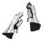 CEN German Medieval Knight Gauntlets LARP Silver Steel
