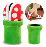 Piranha Plants Plysch Roliga Tofflor Kvinnor Män Super Mario Piranha Plants Tofflor Loafer Skor Med Piran Krukhållare Kreativ present