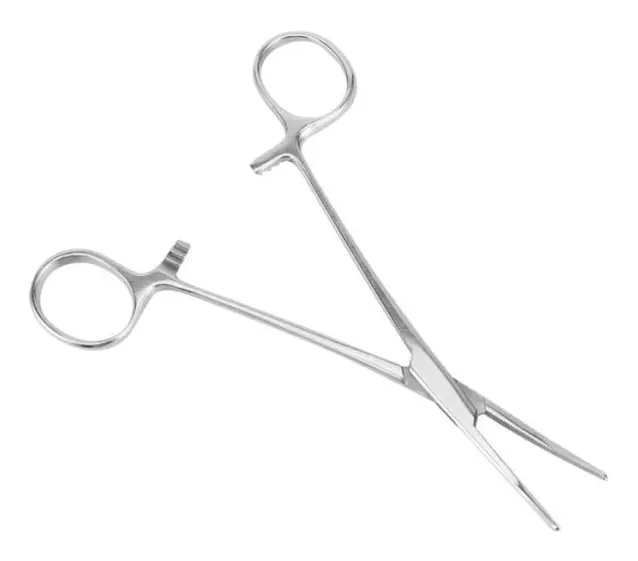 ANIM-Lv.life☀Rostfritt stål Böjd spets Kirurgisk hemostatisk pincett Pet Pincett 16cm☀GOL
