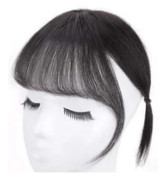 3D Clip in Bangs Kvinnor Tjejer Dome Air Bangs Hårförlängning för dagligt bruk Dejting Vanlig färg