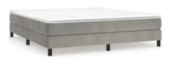 BEL-7029242420806-Sängfjäderbotten Ljusgrå 180x200 cm Sammet