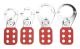 HURRISE Låsning Hasp för hänglås Lockout Tagout Säkerhet Hasp Tagout Hasp Kit 6 hål Sabotagesäker rostbeläggning
