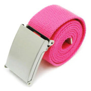 Bälte i cerise / rosa canvas tyg bälte unisex justerbar längd Cerise