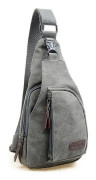 Herr Bröst Slung Väska Cross Body Axelväskor Resa DB Grey