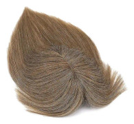 Silk Andas Människohår Topper med Bangs Topper Hairpiece