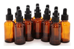 12 Amber 1 oz Glasflaskor med Glasögon Droppar