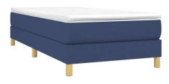 BEL-7667103832551-Sängfjäderbotten Blå 90x200 cm Tyg