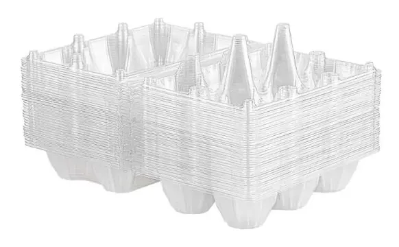 36 st äggkartonger genomskinlig plast äggbehållare förvaringsbehållare äggbricka för familjbete, kylskåp db Transparent color