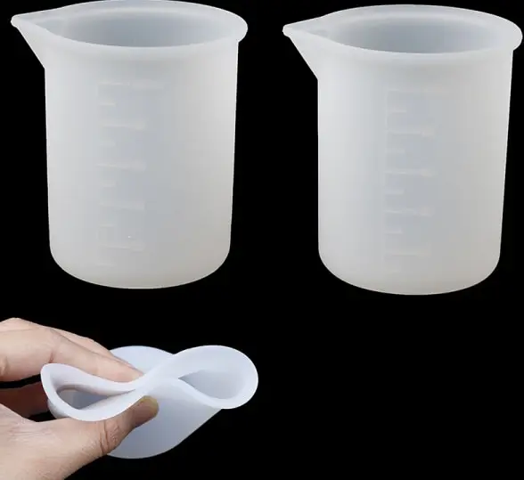 10st silikon 100ml mätkopp för smycken kristallskala re Clear 10pcs