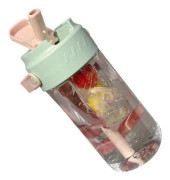 FHE- Halmvattenflaska Halmvattenflaska med integrerad tesil med PC-handtag 700 ml, Mazagran bordsgrön