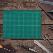 Schoole Stationary Cut Gridline Skärbräda Antisladd sömnadsmatta (A4 Single Face Green)