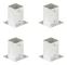 Stolpeankare 4 st Galvaniserad metall 91 mm - SALUTUYA - BD00720
