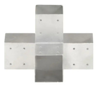 Stolpekoppling X-form Galvaniserad metall 91x91 mm - SALUTUYA - BD00201