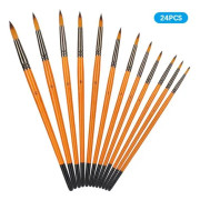HURRISE Artist Paint Brush Set 2 Artist Penselsatser Black Tail Tvåfärgad nylonull Konstmålningsverktyg