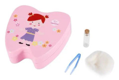 LIA Rosa Trä Baby Tand Box Liten Grill