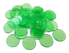 Haloppe 100st 19mm Bingo Chips Transparent Color Counting Math Game Counters Markers