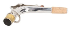BEL-7293629200156-Altsaxofonhals Altsaxofonhalsböj 24,5 mm Saxdel Instrumenttillbehör för ersättning Silver