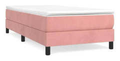 Spring sängbotten Rosa 90x190 cm Sammet