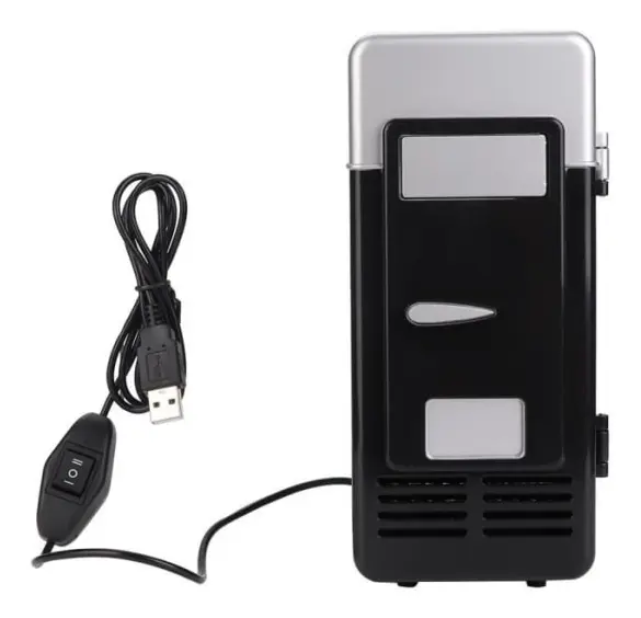 Cikonielf Mini USB Kylskåp Mini Desktop USB Mini Uppvärmning och kylning Bärbar Dual Drink Cooler