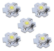 HURRISE belysningsdelar 25 st 5V LED-chips High Power 1W 200LM LED-lamppärlor för gör-det-själv-belysningsarmaturer (Pure White