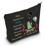 LO Mu Lan Kosmetisk sminkväska Mu Lan-fans Motiverande present Du är modigare starkare smartare än du tror Mulan Makeup Zipper Pouch Bag för kvinnor Gi