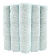 Set med 5 spiralformade vattenfilterpatroner Anti Sediment 9 tum 3/4 - 5 mikron Kompatibel med 10 tums filter Tillverkad i Frankrike-kryc