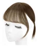 3D Clip in Bangs Kvinnor Flickor Dome Air Bangs Hårförlängning för dagligt bruk Dejting Ljusbrun