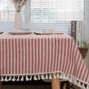 Randig bordslöpare Frans bordslöpare Enkla och eleganta hemtextilier för inomhus- och utomhusbruk, 120×160 red