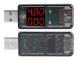 HURRISE USB-mätare USB Färg LCD Voltmätare Amperemeter Strömmätare Multimeter Laddare USB Tester (svart)